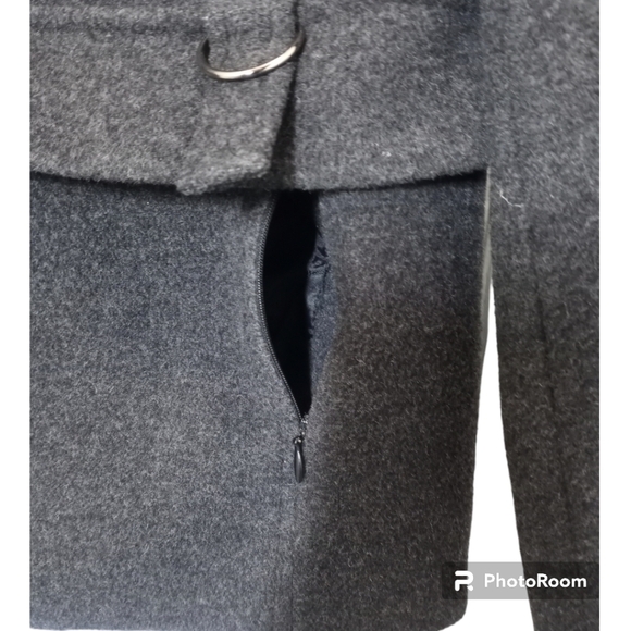 Fleet Street Women’s Wool Blend Hooded Coat Dark Gray Size PS - Picture 3 of 11